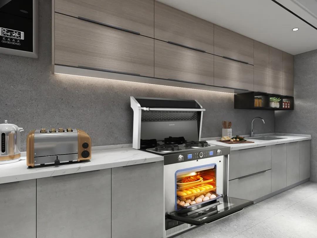 開放式廚房有“硬傷”？佳歌蒸烤消一體集成灶幫你解決！